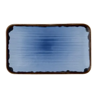 Dudson Harvest Indigo Organic Rectangle Angular Plates 106x160mm(12 Pack)