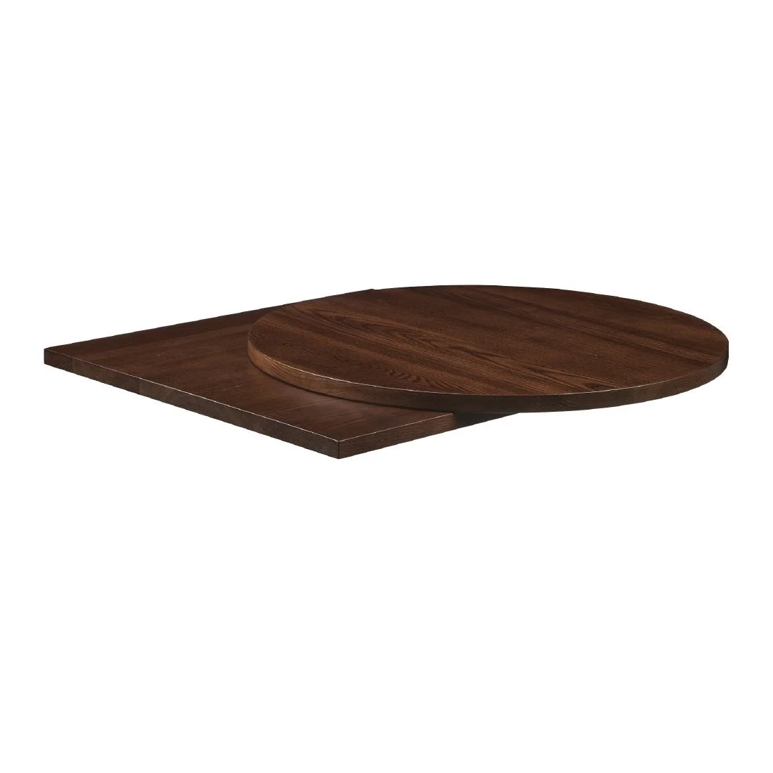 Solid Ash Dark Walnut Round Table Top 900mm