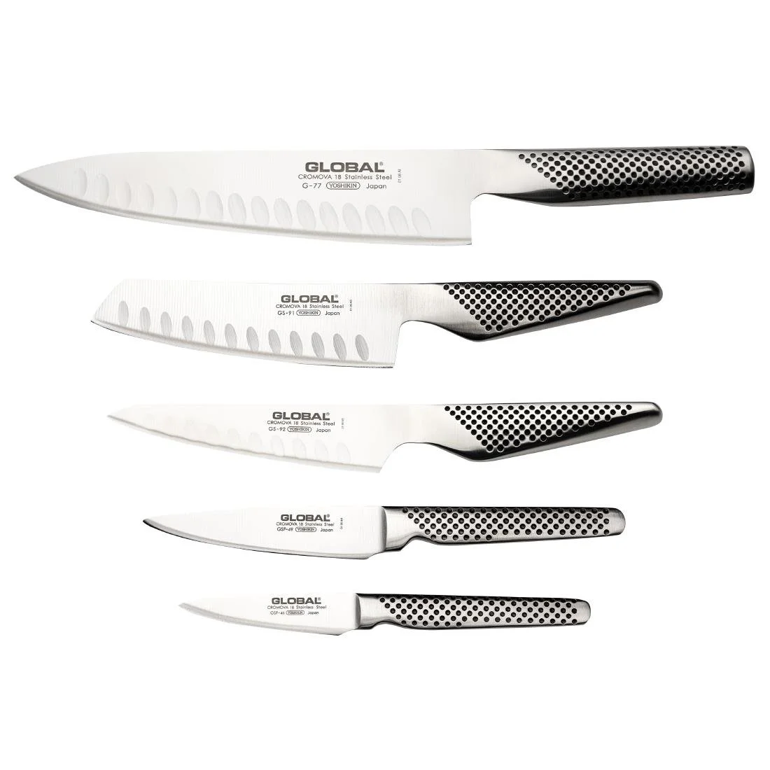 Global 5-Piece Knife Set with Block G-525/NB