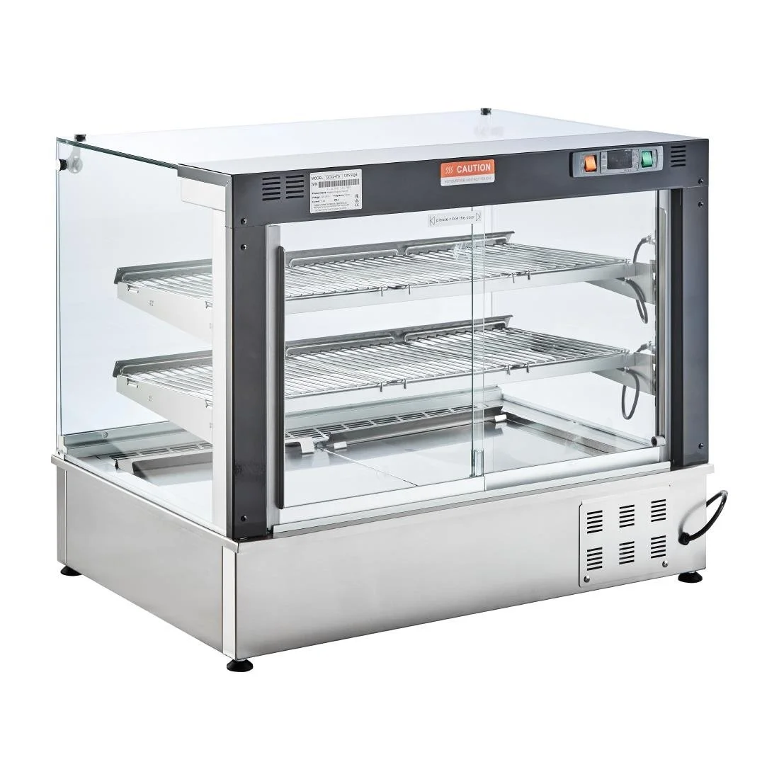 Cossiga Tower GOG Heated Countertop Display Single Glass Top and Doors 900mm - Image 3