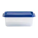 Wham Studio Rectangle Food Box Clear/Blue 1Ltr - Image 1