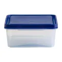 Wham Studio Rectangle Food Box Clear/Blue 2Ltr - Image 1