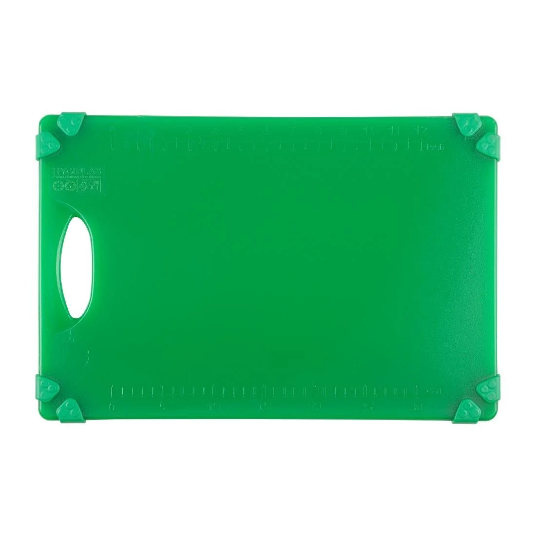Hygiplas Commercial Grip Chopping Board Green 458x306mm - Image 2