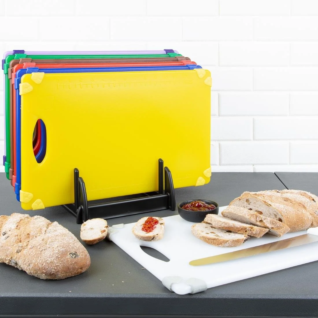 Hygiplas Commercial Grip Chopping Board Blue 458x306mm - Image 6