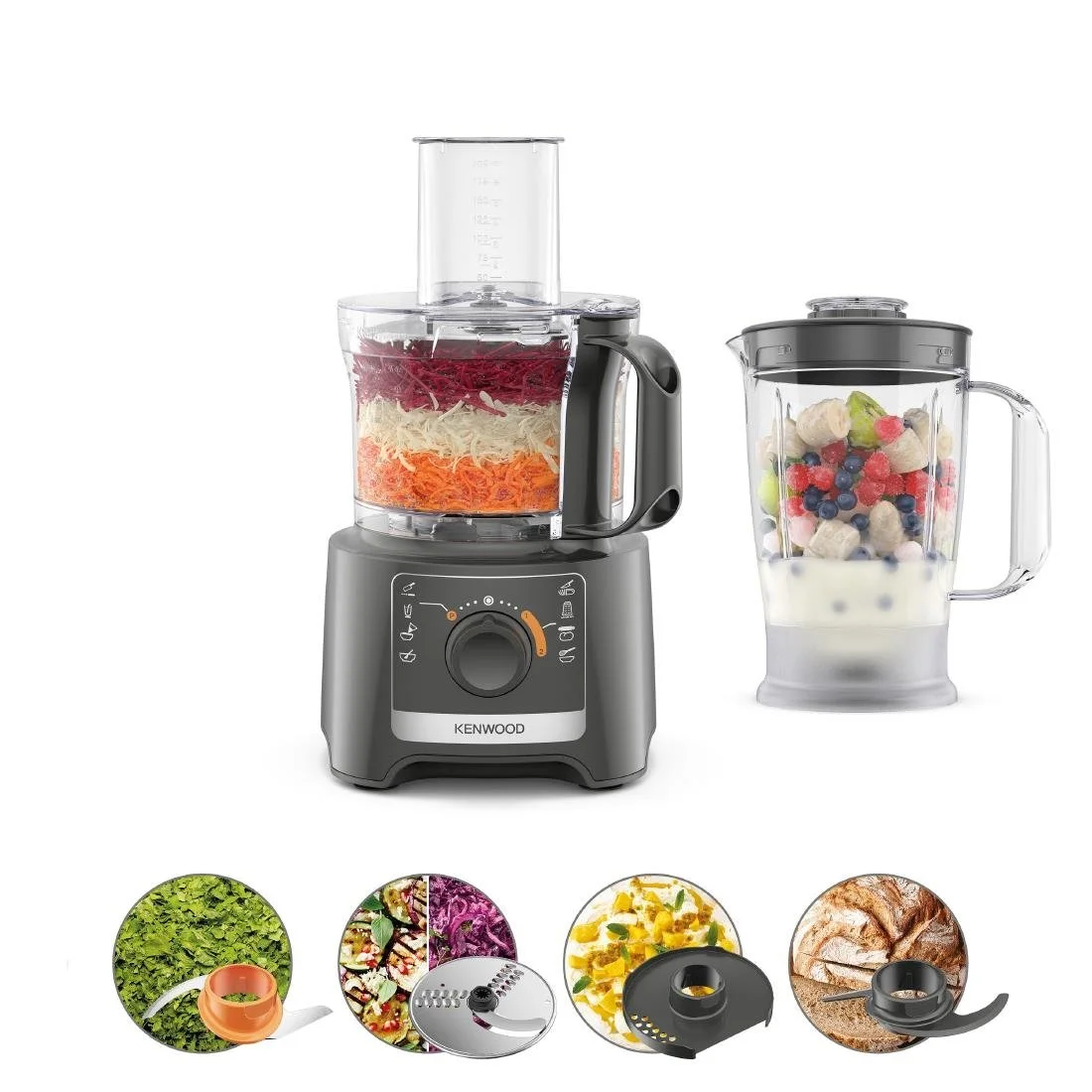 Kenwood MultiPro Compact Food Processor & Blender FDP31.170GY - Image 2