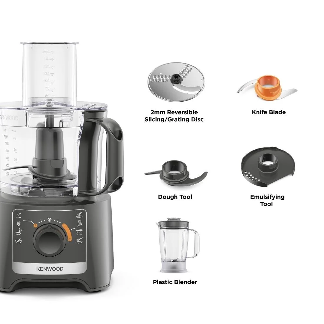 Kenwood MultiPro Compact Food Processor & Blender FDP31.170GY - Image 5