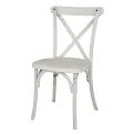 Bolero Manhattan Cross-Back Resin Chairs Limewash (4 Pack) - Image 1