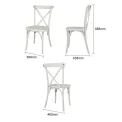 Bolero Manhattan Cross-Back Resin Chairs Limewash (4 Pack) - Image 5