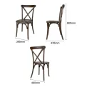 Bolero Manhattan Cross-Back Resin Chairs Dark Wood Effect (4 Pack) - Image 5