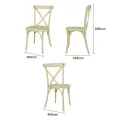 Bolero Manhattan Cross-Back Resin Chairs Natural (4 Pack) - Image 5