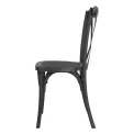 Bolero Manhattan Cross-Back Resin Chairs Black (4 Pack) - Image 2