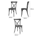 Bolero Manhattan Cross-Back Resin Chairs Black (4 Pack) - Image 5