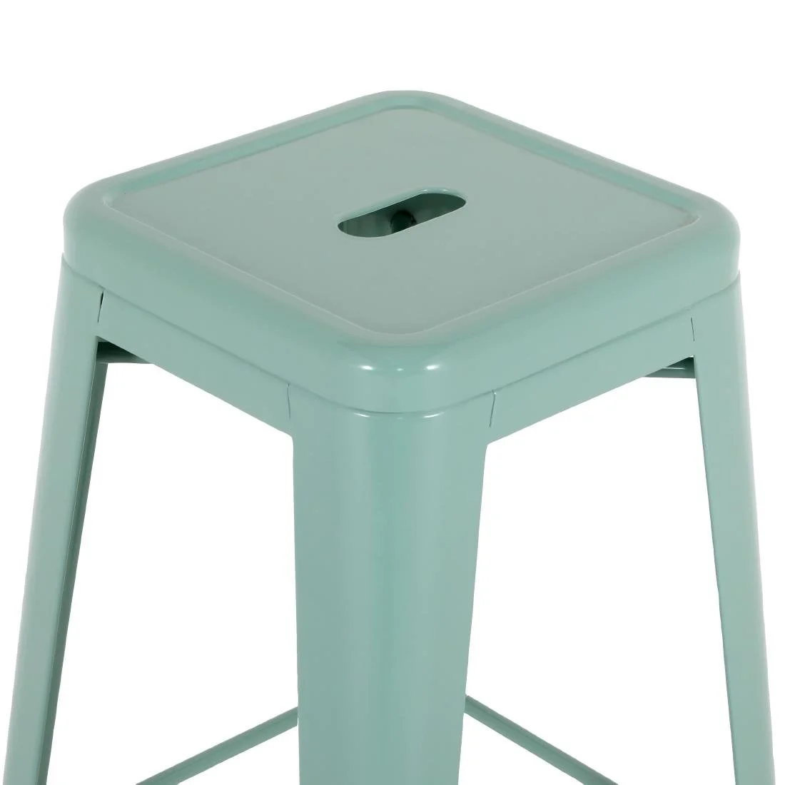 Bolero Bistro Metal High Stools Olive Green (4 Pack) - Image 2