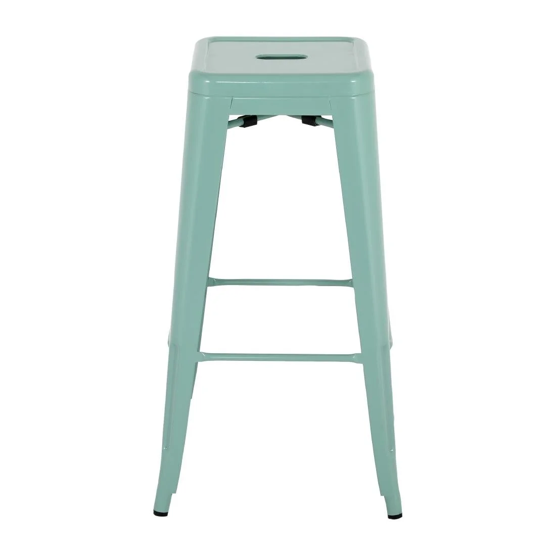 Bolero Bistro Metal High Stools Olive Green (4 Pack) - Image 4