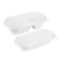 Fiesta Compostable Bagasse Oval Containers 850ml (100 Pack) - Image 4