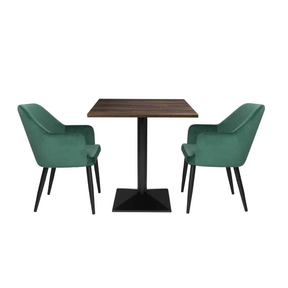 Bolero Complete Table Square Dark Wood Effect 700mm - Image 5