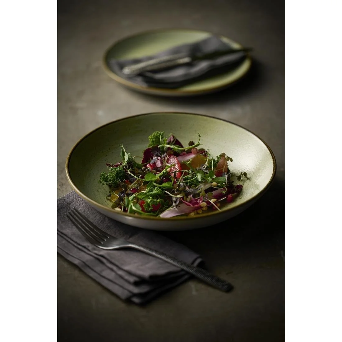 Churchill Stonecast Raw Green Evolve Coupe Plates 220mm (12 Pack) - Image 2