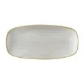 Churchill Stonecast Raw Grey Chefs Oblong Plates 270 x 127mm (12 Pack) - Image 1