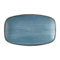 Churchill Stonecast Raw Teal Oblong Chefs Plates 180 x 101mm (12 Pack) - Image 1