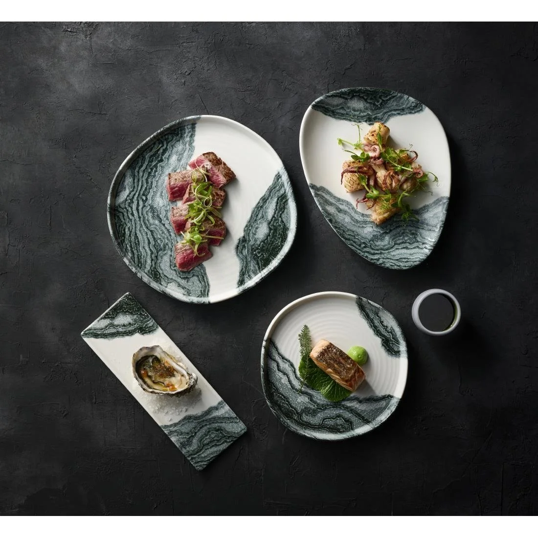 Churchill Tide Black Oblong Plates 250 x 90mm (6 Pack) - Image 3