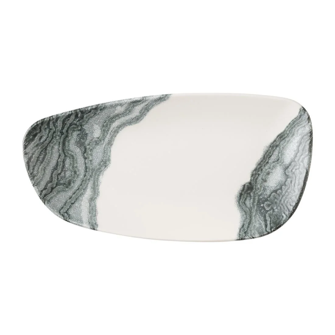 Churchill Tide Black Chefs Geo Plates 330 x 178mm (6 Pack) - Image 1