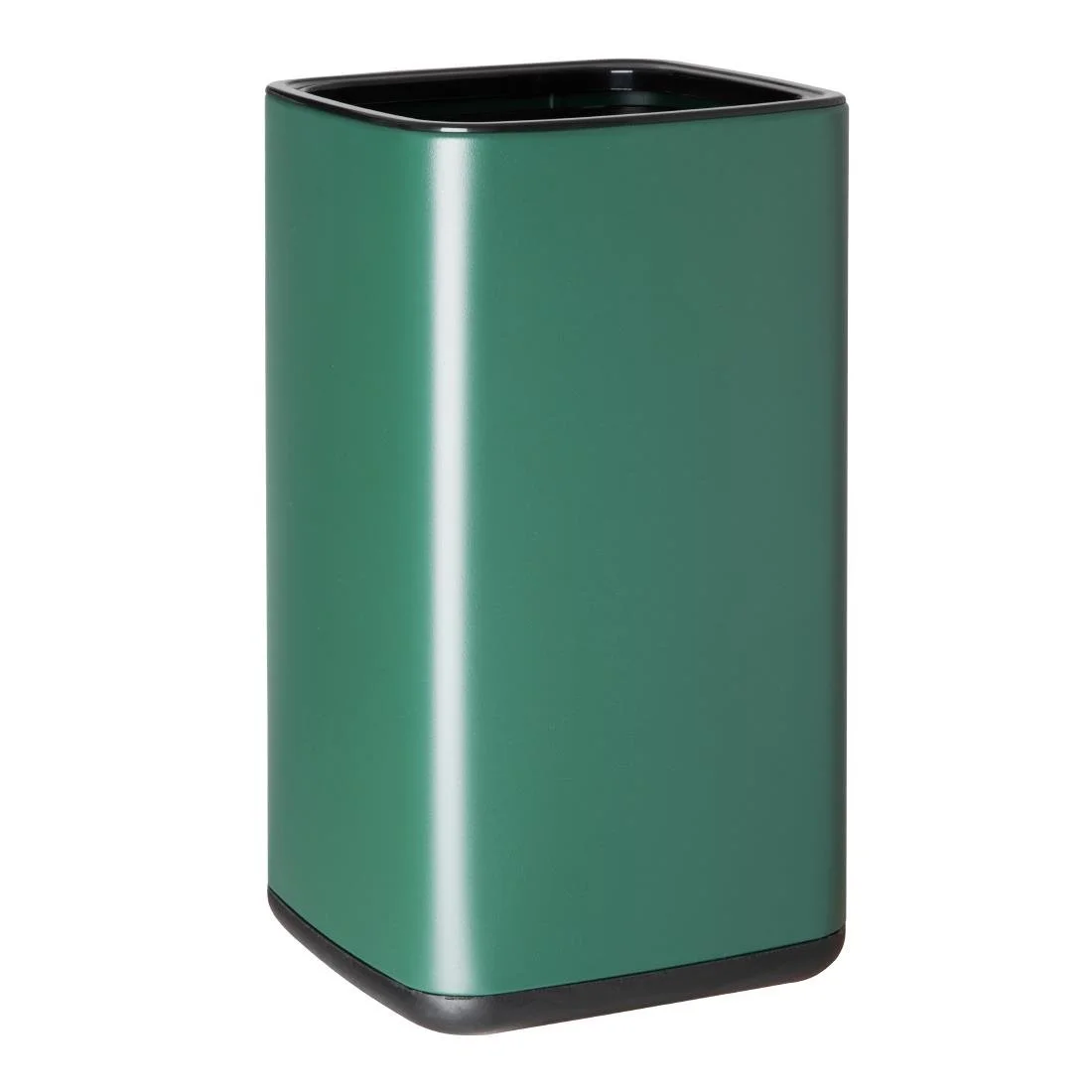Bolero Square Waste Bin Green 7Ltr - Image 1