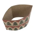 Fiesta Recyclable Christmas Cup Sleeves for 12oz Hot Cups (100 Pack) - Image 2