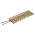 Olympia Rectangular Paddle Board Acacia Wood Metal Handle 575x152mm - Image 1