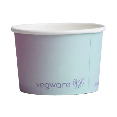 Vegware Single Scoop Ice Cream Pot Tutti Frutti 4oz (1000 Pack)