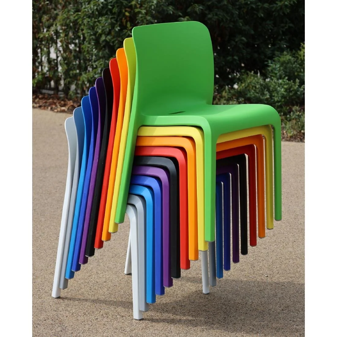 Origin POP Chair Deep Orange 480x500x790mm (2 Pack) - Image 2