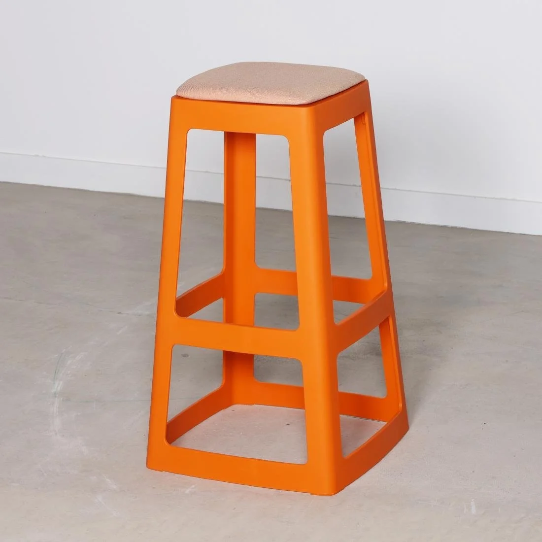 Origin Base High Stool Signal Orange 450x450x750mm (2 Pack) - Image 6