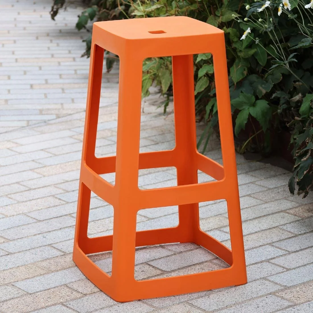 Origin Base High Stool Signal Orange 450x450x750mm (2 Pack) - Image 9