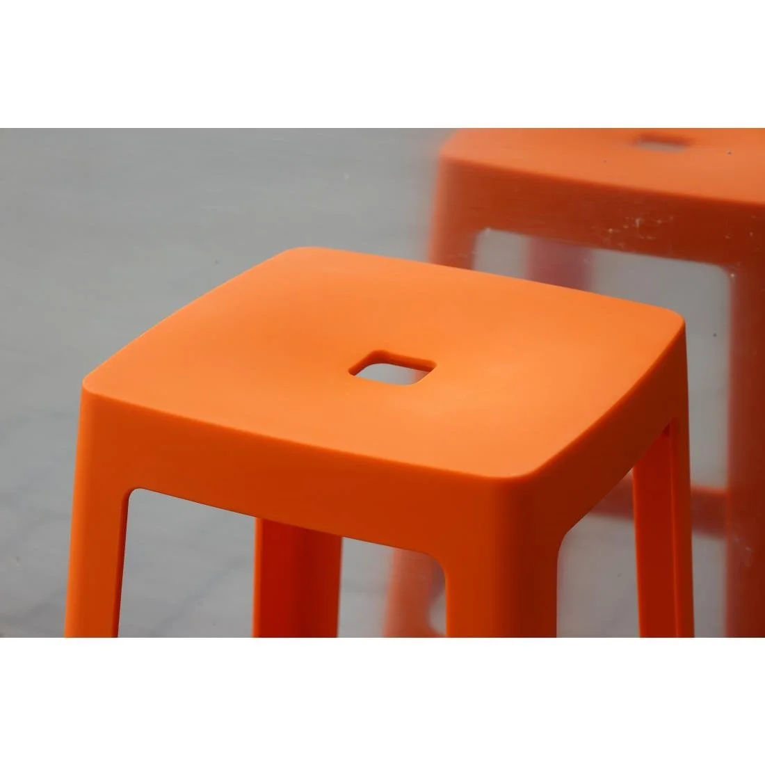 Origin Base High Stool Signal Orange 450x450x750mm (2 Pack) - Image 14