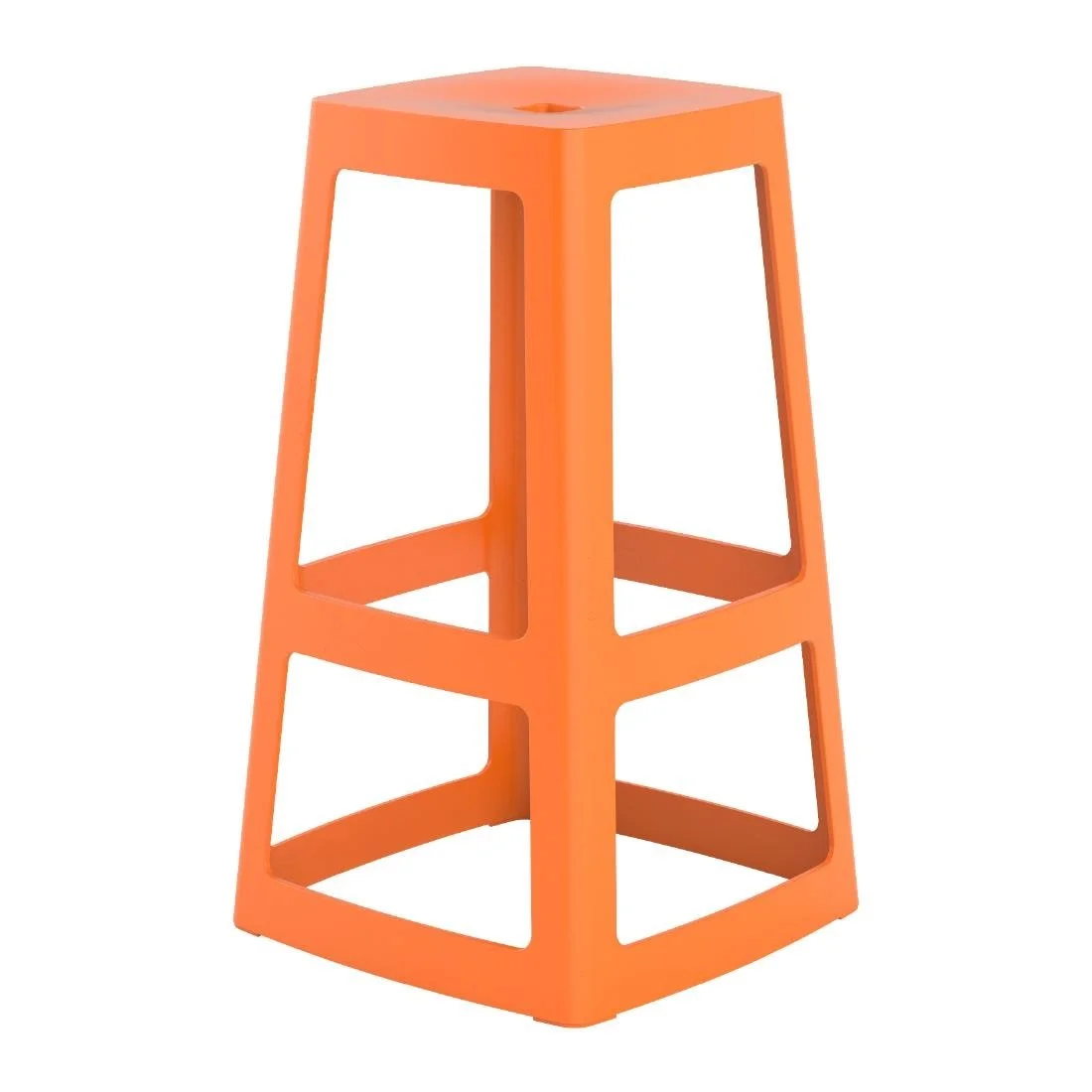 Origin Base High Stool Signal Orange 450x450x750mm (2 Pack) - Image 1