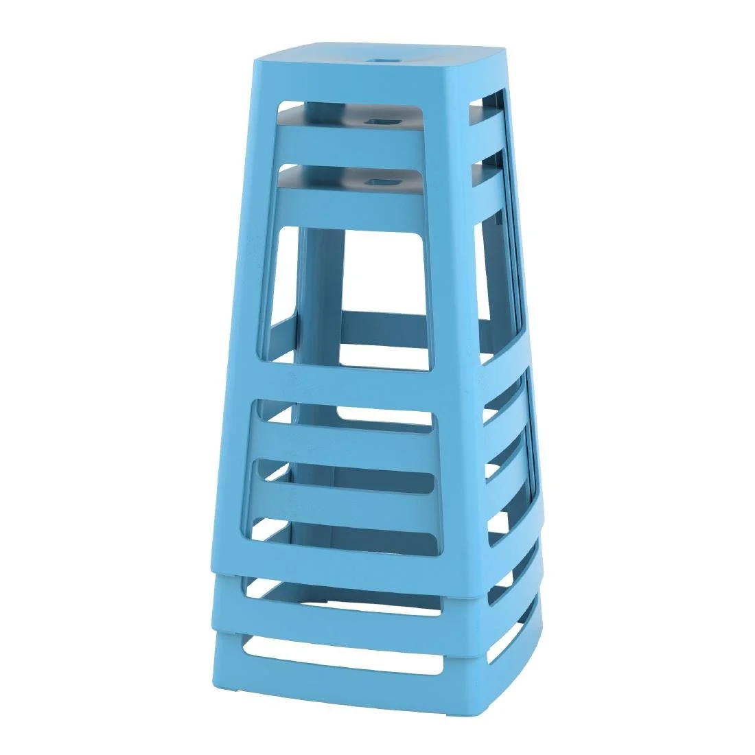 Origin Base High Stool Pastel Blue 450x450x750mm (2 Pack) - Image 2