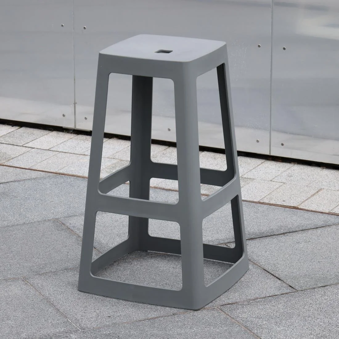 Origin Base High Stool Mouse Grey 450x450x750mm (2 Pack) - Image 9