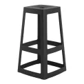 Origin Base High Stool Traffic Black 450x450x750mm (2 Pack) - Image 1