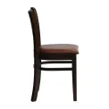 Manhattan Dining Chairs in Dark Walnut with Bison Espresso Seat (2 Pack) - Image 3
