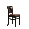 Manhattan Dining Chairs in Dark Walnut with Bison Espresso Seat (2 Pack) - Image 4