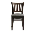 Manhattan Dining Chairs in Dark Walnut with Shetland Smoke Seat (2 Pack) - Image 1