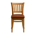 Manhattan Dining Chairs in Soft Oak with Bison Bordeaux Seat (2 Pack) - Image 1
