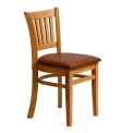 Manhattan Dining Chairs in Soft Oak with Bison Bordeaux Seat (2 Pack) - Image 3