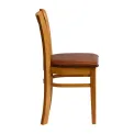 Manhattan Dining Chairs in Soft Oak with Bison Bordeaux Seat (2 Pack) - Image 4
