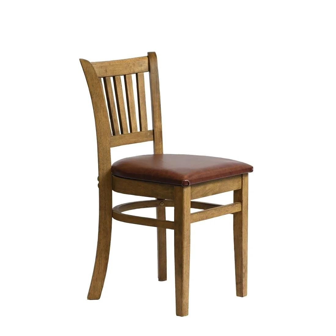 Manhattan Dining Chairs in Weathered Oak with Bison Espresso Seat (2 Pack) - Image 3