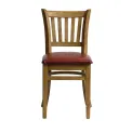 Manhattan Dining Chairs in Weathered Oak with Bison Bordeaux Seat (2 Pack) - Image 1