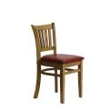 Manhattan Dining Chairs in Weathered Oak with Bison Bordeaux Seat (2 Pack) - Image 3
