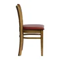 Manhattan Dining Chairs in Weathered Oak with Bison Bordeaux Seat (2 Pack) - Image 4