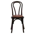 Hoop Back Dining Chairs in Dark Walnut with Bison Espresso Seat (2 Pack) - Image 3