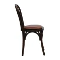 Hoop Back Dining Chairs in Dark Walnut with Bison Espresso Seat (2 Pack) - Image 4