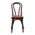 Hoop Back Dining Chairs in Dark Walnut with Bison Tan Seat (2 Pack) - Image 3